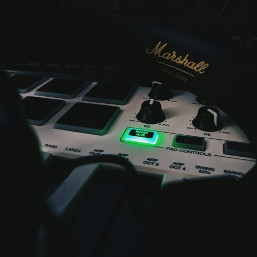 a close up of a control panel in a room